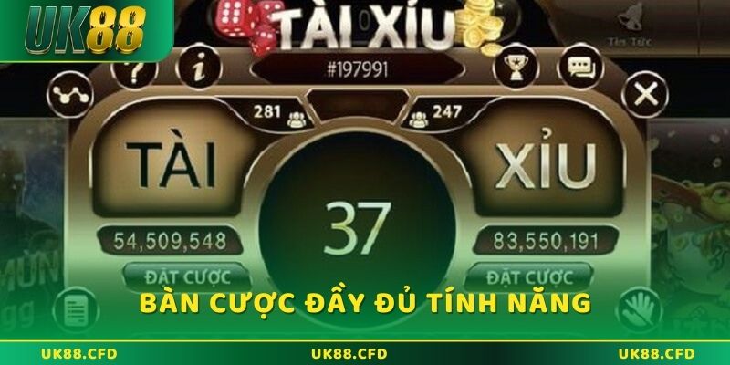 Tài xỉu UK88: Game giải trí đỉnh cao được cược thủ yêu thích - Betlucky88