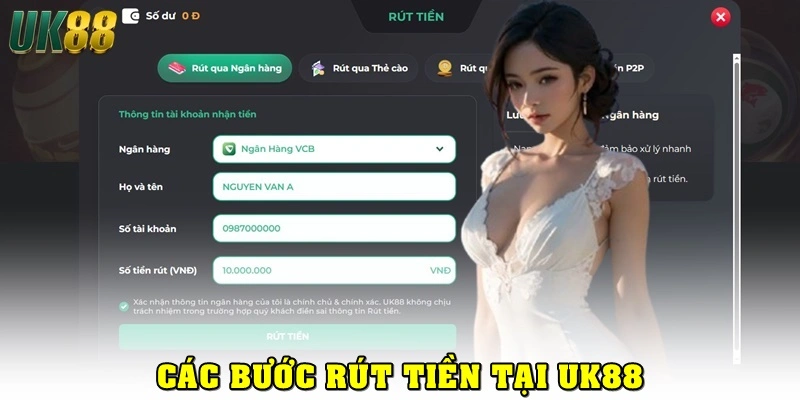Hướng Dẫn Rút Tiền UK88 An Toàn, Tiện Lợi, Không Mất Phí - Betlucky88